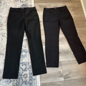 Express editor black pants and columnist ankle low rise - 0R